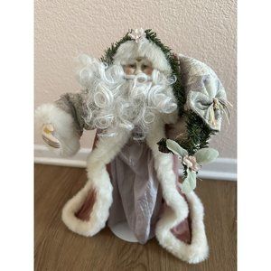 Authentic Brinns 1991 Pink Victorian Santa Fugurine‎ 15" Tall English Pink Robe